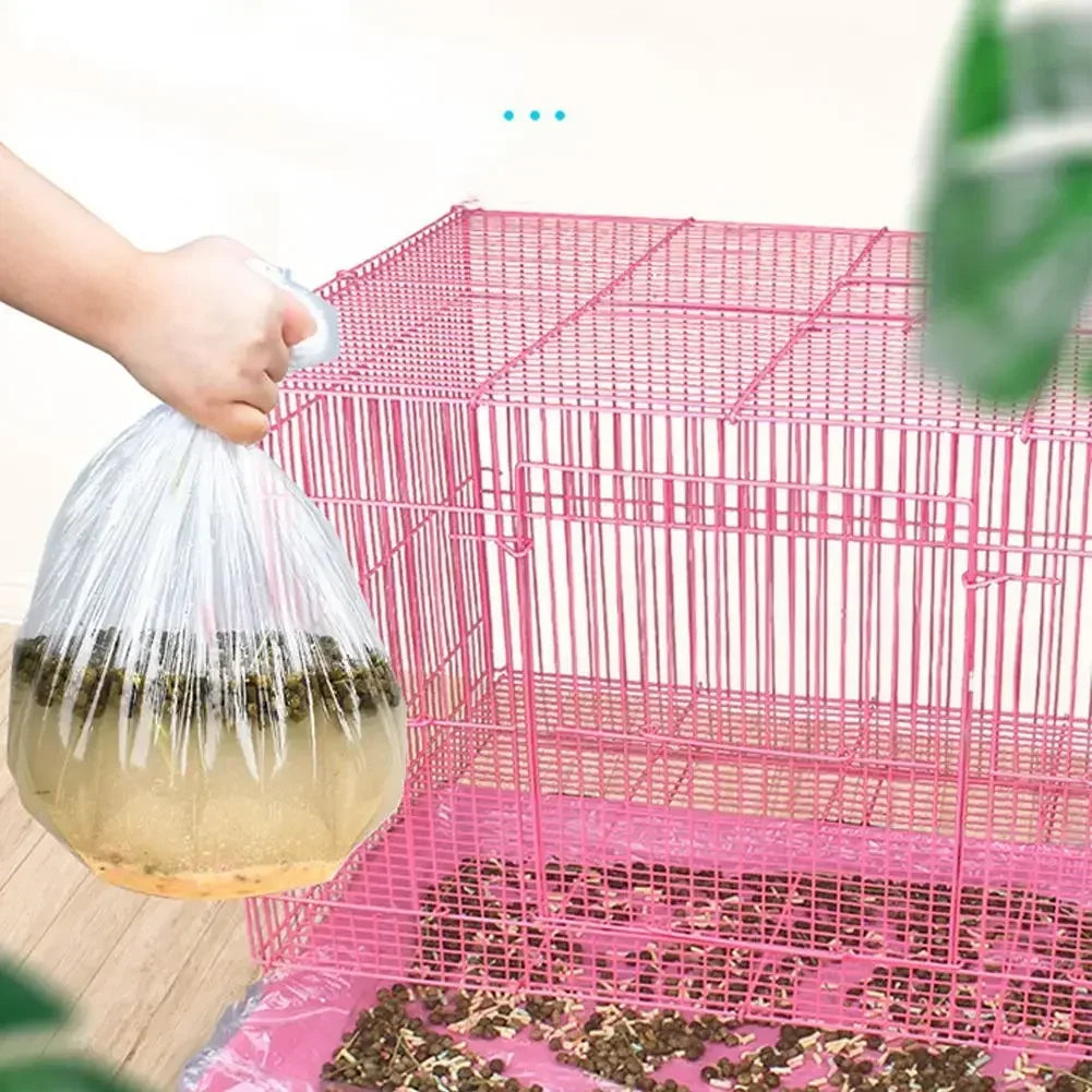 50pc 60/80/100/120/150cm Pet Tray Disposable PE Films Rabbit Litter Mat Cage Tray Cover Cage Chassis Film Cover Toilet Large Pad