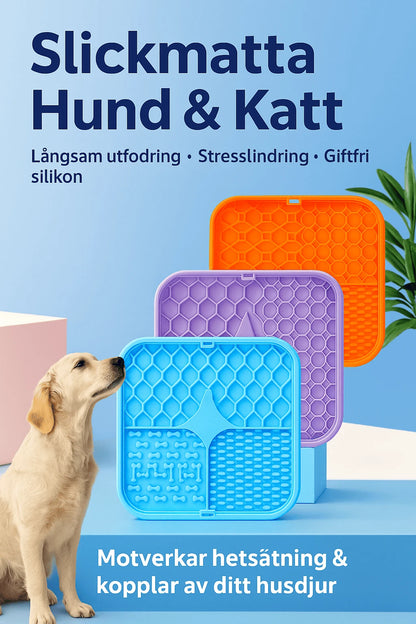 Lickmatta för Hund & Katt – Långsam Matning & Stresslindring