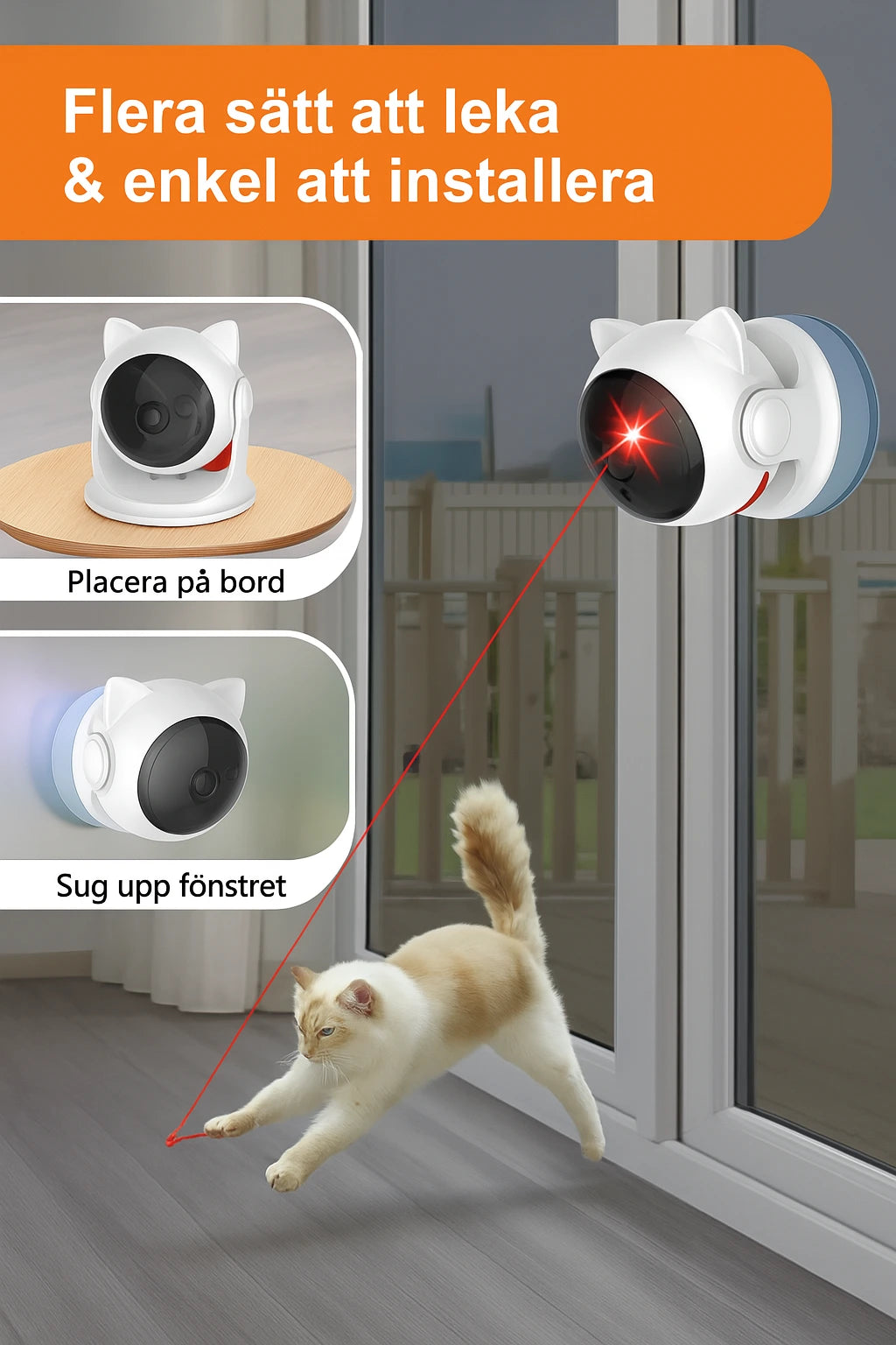 Automatisk Laserleksak för Katt – För Oändligt Rolig Lek