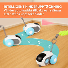 Interaktiv Smart Kattleksak – Självgående & Laddningsbar med Fjäder och Belysning