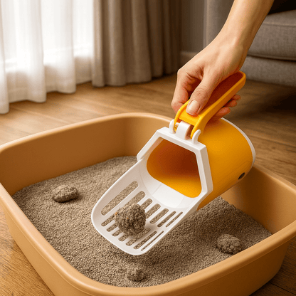 Kattsandsskopa med Inbyggd Påshållare