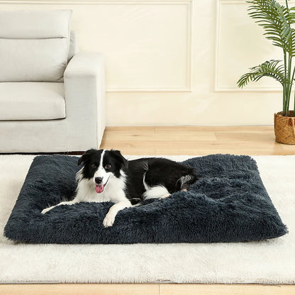 Rektangulär Mjuk Husdjursbädd i Lång Plysch – Sovmatta för Hund