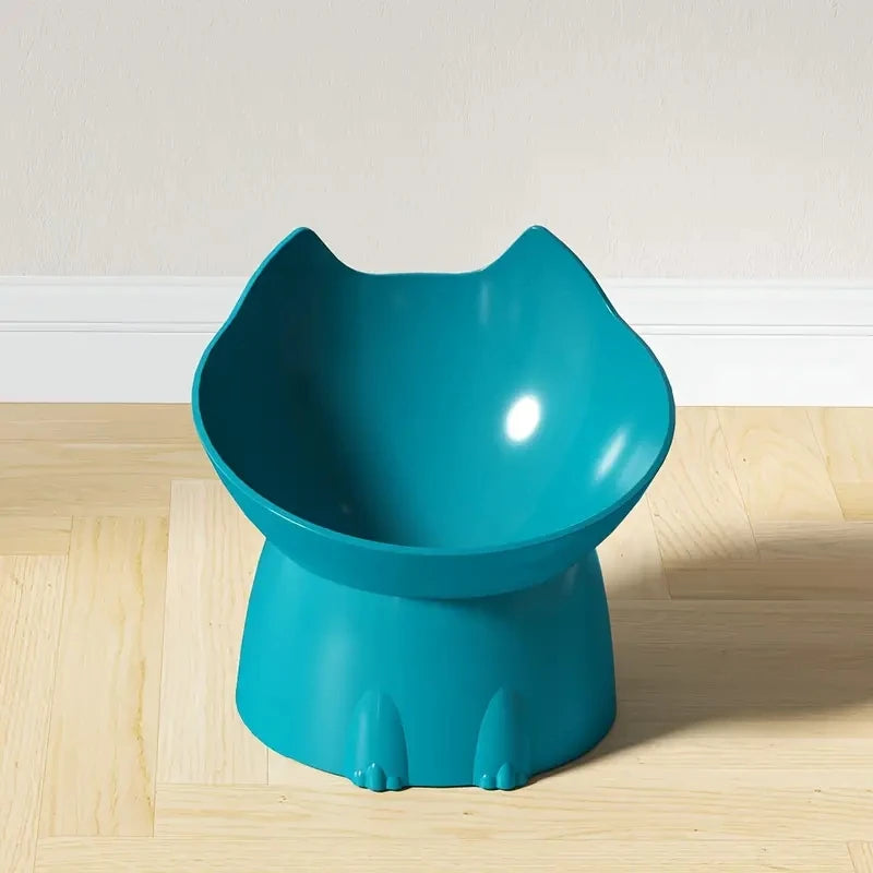 Höjd Kattmatskål med Lutning – Spillfri & Ergonomisk Matskål