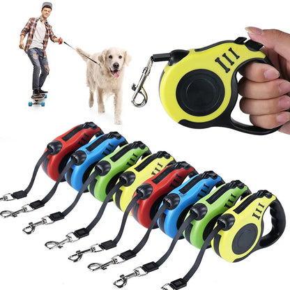 Utdragbart Flexikoppel för Hund – 3m & 5m Automatisk Rullkoppel