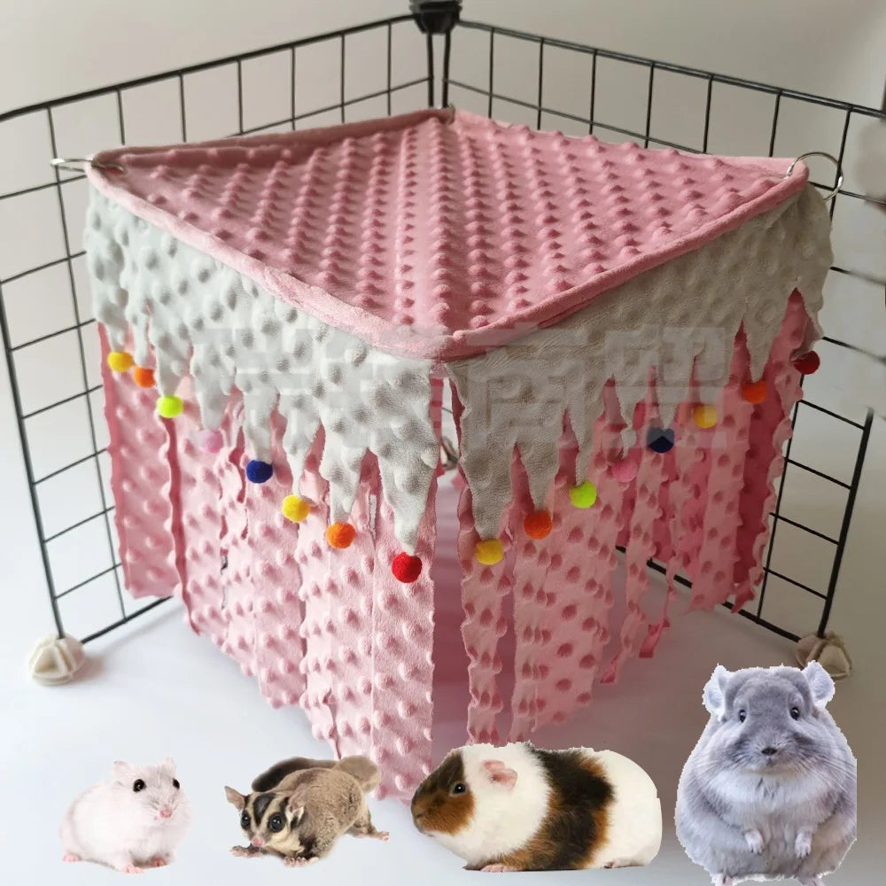 Small Pet Nest Felt Tent Rabbit Nest Hamster House Hamster Cage Large Guinea Pig Cage Guinea Pig Small Animal Bed Hideout