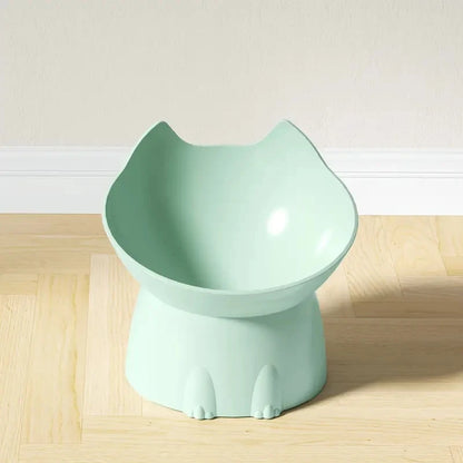 Höjd Kattmatskål med Lutning – Spillfri & Ergonomisk Matskål