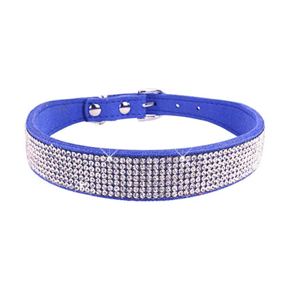 Glittrigt Hundhalsband med Kristaller – Justerbart Halsband för Små & Medelstora Hundar