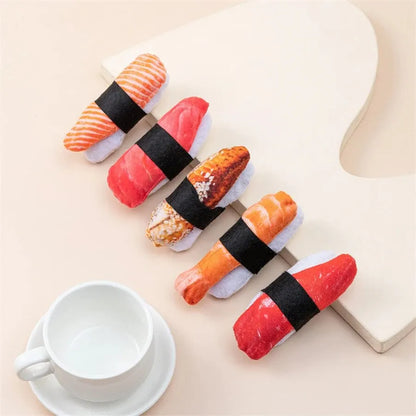 Sushi Kattleksak – Roliga & Mjuka Sushibitar för Aktiva Katter