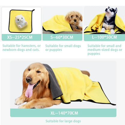 Snabbtorkande Handduk för Hund – Mjuk, Absorberande Badhandduk