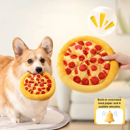 Plysch Hundleksak – Donut & Pizza Design med Pip-ljud