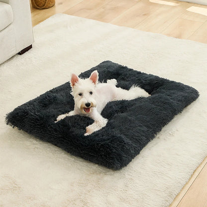 Rektangulär Mjuk Husdjursbädd i Lång Plysch – Sovmatta för Hund