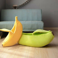 Bananformad Kattbädd – Mjuk & Varm Mysplats för Katter & Smådjur
