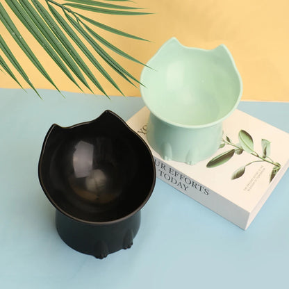 Höjd Kattmatskål med Lutning – Spillfri & Ergonomisk Matskål