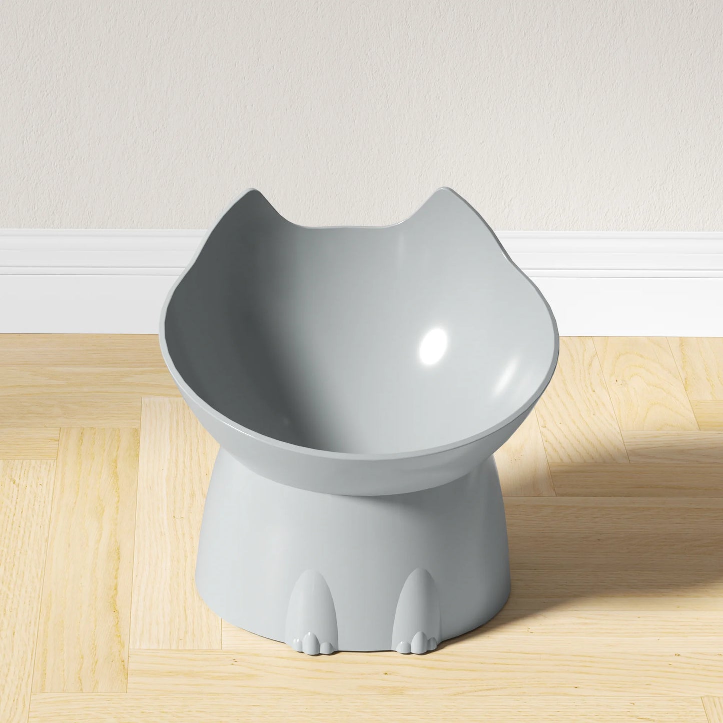 Höjd Kattmatskål med Lutning – Spillfri & Ergonomisk Matskål