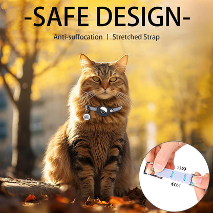 Reflekterande Katt-Halsband med Airtag- & QR-Hållare – Säkerhet & Spårning i Ett