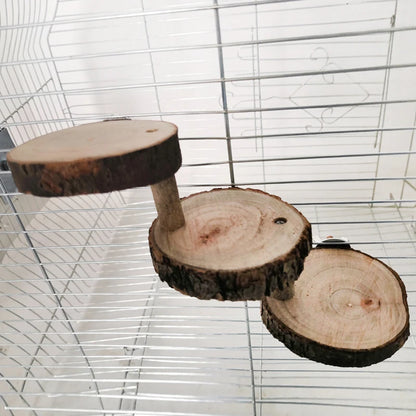Trästege för Hamster & Smådjur – 3/5 Steg Klätterstege för Bur