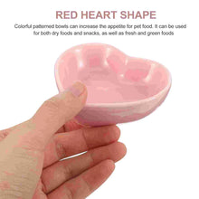 Ceramic Hamster Bowl Heart Shape Rat Bowl Household Chinchilla Bowl Hamster Accessory guinea pig food bowl