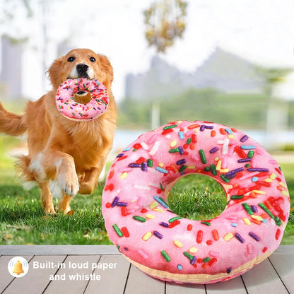Plysch Hundleksak – Donut & Pizza Design med Pip-ljud