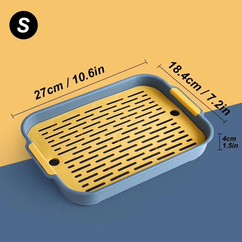 Smådjurs Toalettlåda – Rektangulär Litter Box med Gallerdel för Kanin, Marsvin & Hamster (S/M)