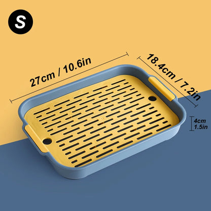 Smådjurs Toalettlåda – Rektangulär Litter Box med Gallerdel för Kanin, Marsvin & Hamster (S/M)
