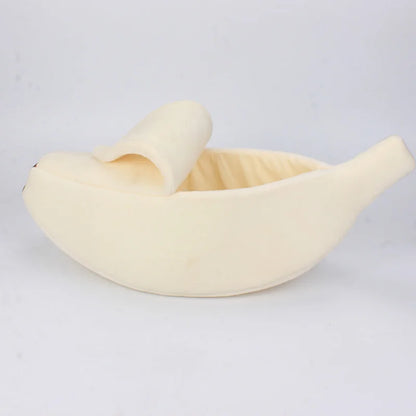 Bananformad Kattbädd – Mjuk & Varm Mysplats för Katter & Smådjur