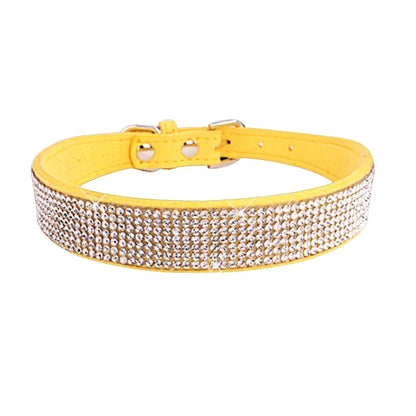 Glittrigt Hundhalsband med Kristaller – Justerbart Halsband för Små & Medelstora Hundar