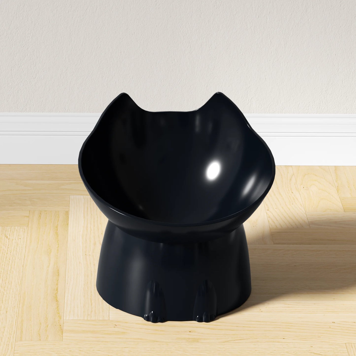 Höjd Kattmatskål med Lutning – Spillfri & Ergonomisk Matskål
