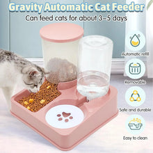 Automatisk Matare & Vattenautomat för Katt och Hund – 2-i-1 Gravitation med Lutning