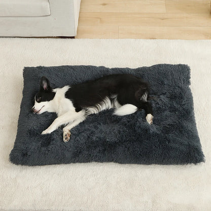 Rektangulär Mjuk Husdjursbädd i Lång Plysch – Sovmatta för Hund