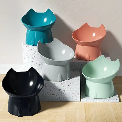 Höjd Kattmatskål med Lutning – Spillfri & Ergonomisk Matskål